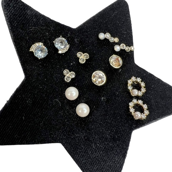 Lot of 10 Pairs of Hoops & Stud Pierced Earrings: LOFT AVON - Picture 4 of 15